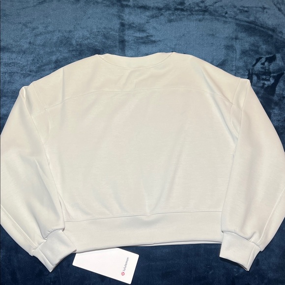 Lululemon Perfectly Oversized Cropped Crew Softstreme Bone Size 0 - Picture 6 of 7